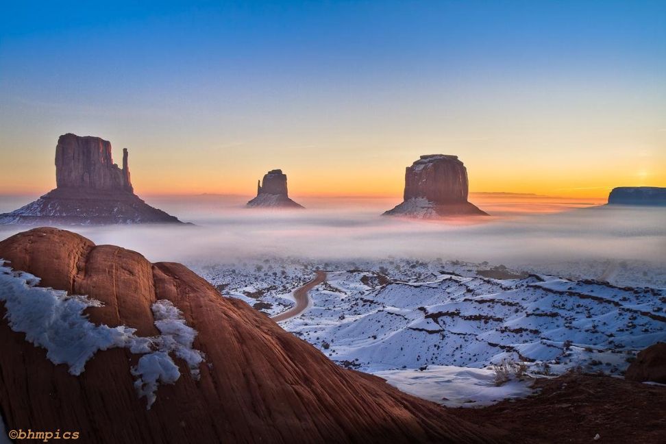 Monument Valley winter sunrise